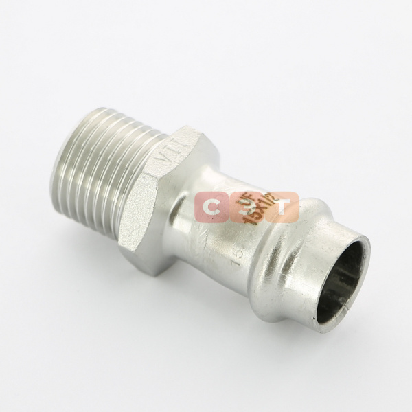 Муфта с НР пресс нержавеющая  15 х 1/2"  UniFitt